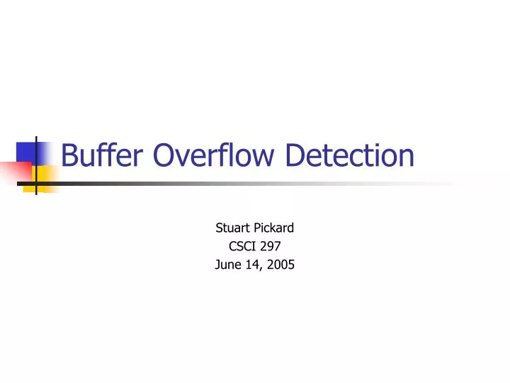 buffer overflow detection