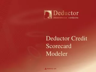 deductor credit scorecard modeler