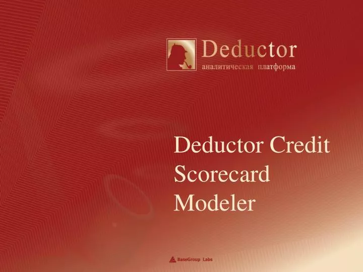 deductor credit scorecard modeler