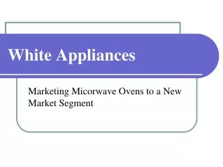 White Appliances