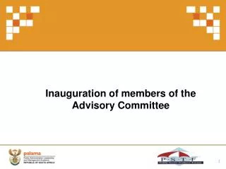 Inauguration of members of the Advisory Committee