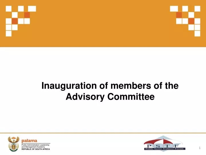 inauguration of members of the advisory committee