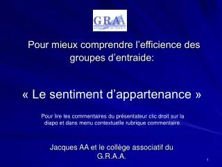 pour mieux comprendre l efficience des groupes d entraide