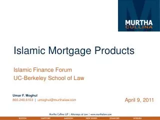 Islamic Mortgage Products