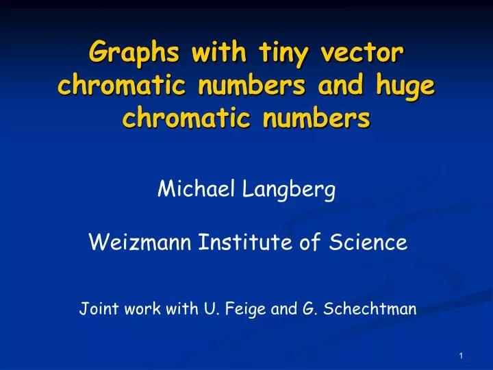 graphs with tiny vector chromatic numbers and huge chromatic numbers