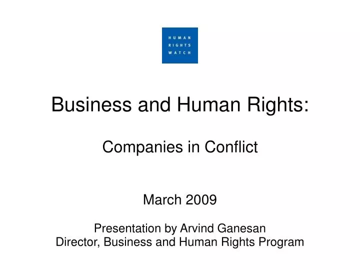 business and human rights