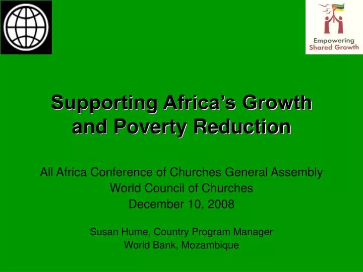 supporting africa s growth and poverty reduction