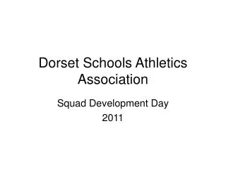 Dorset Schools Athletics Association