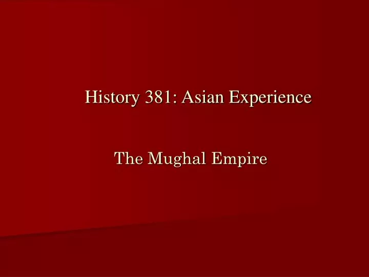 the mughal empire