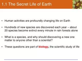 1.1 The Secret Life of Earth