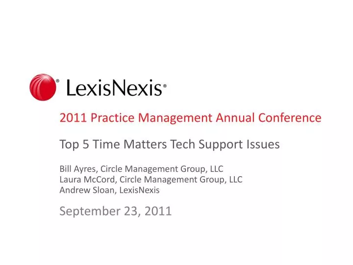 2011 practice management annual conference