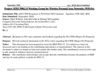 Project: IEEE P802.15 Working Group for Wireless Personal Area Networks (WPANs)