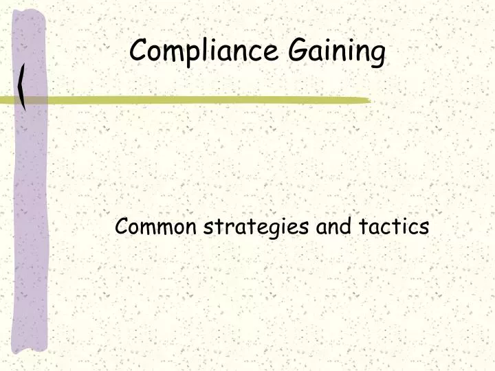 common strategies and tactics