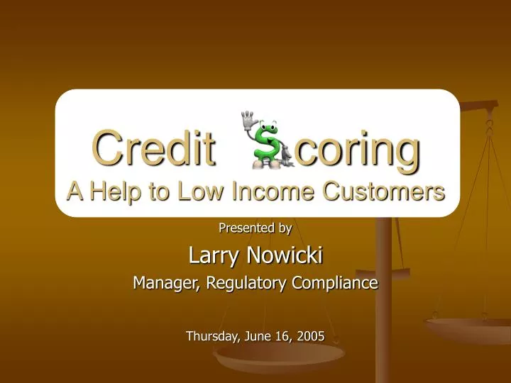 credit coring a help to low income customers