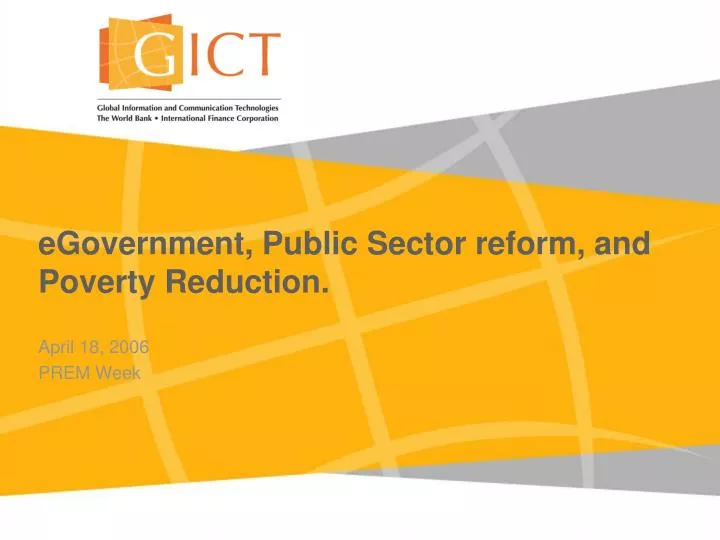 egovernment public sector reform and poverty reduction