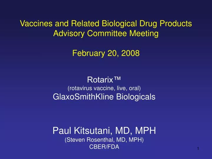 vaccines and related biological drug products advisory committee meeting february 20 2008