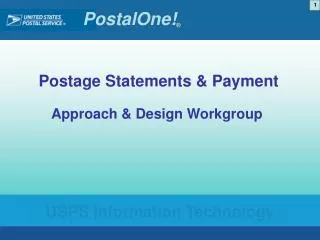 Postage Statements &amp; Payment