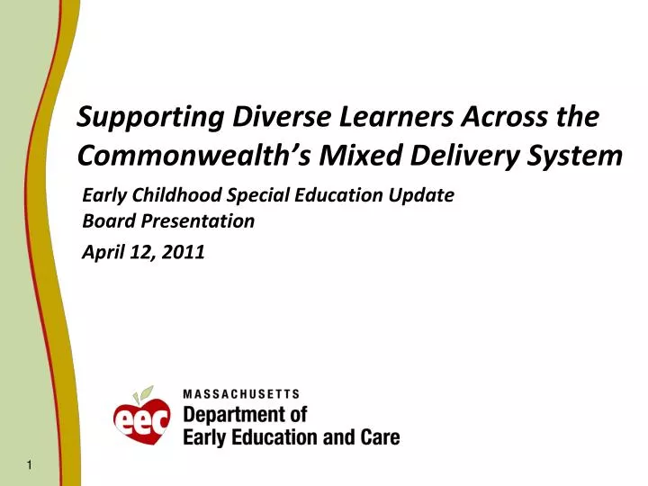 supporting diverse learners across the commonwealth s mixed delivery system