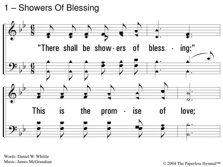 1 showers of blessing