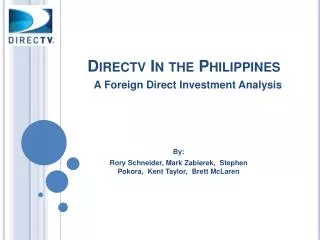 Directv In the Philippines