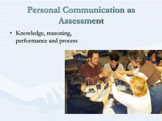 Personal Communication as Assessment