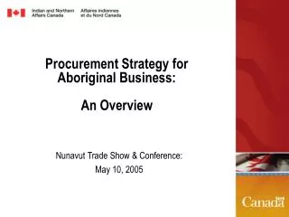 Procurement Strategy for Aboriginal Business: An Overview