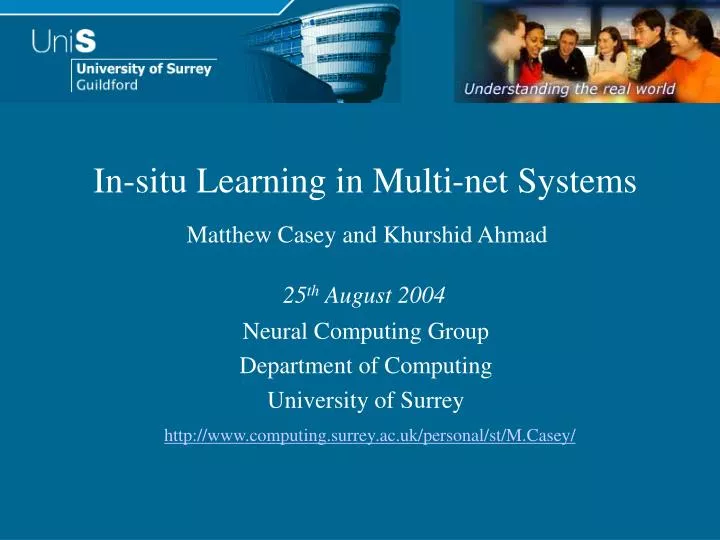 neural computing group department of computing university of surrey