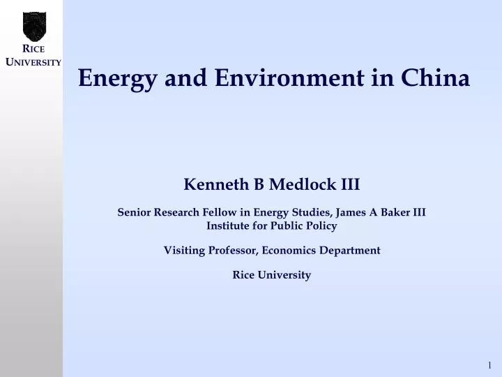 energy and environment in china