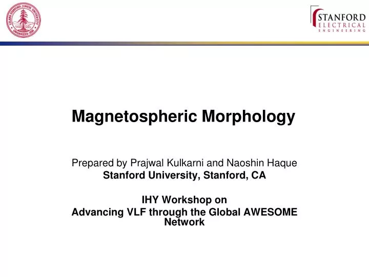 magnetospheric morphology