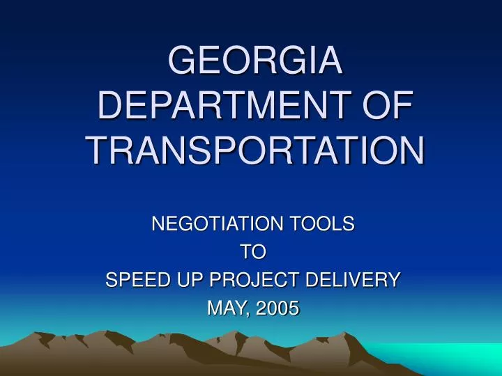 georgia department of transportation