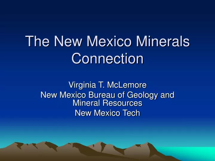 the new mexico minerals connection