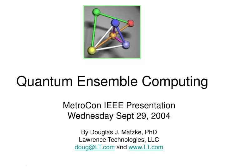 quantum ensemble computing