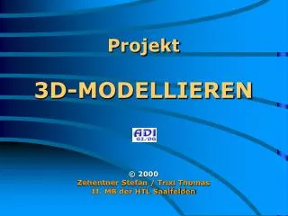 projekt 3d modellieren