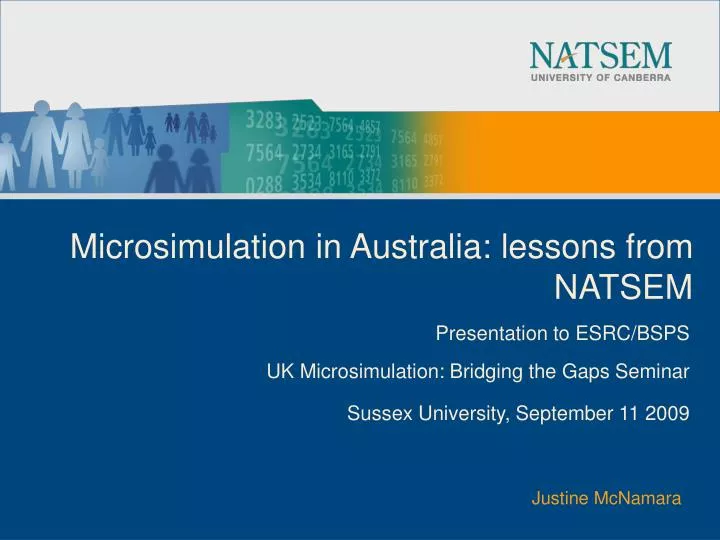 microsimulation in australia lessons from natsem