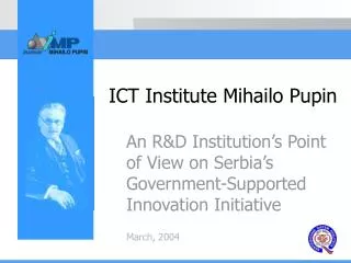 ICT Institute Mihailo Pupin