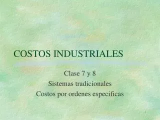 costos industriales