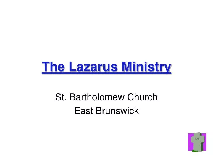 the lazarus ministry