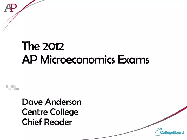 the 2012 ap microeconomics exams