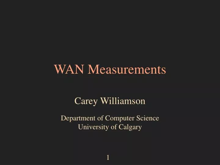wan measurements