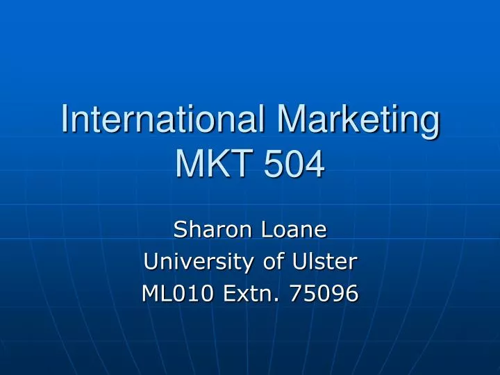 international marketing mkt 504
