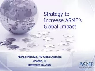 Strategy to Increase ASME’s Global Impact