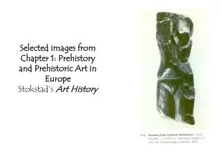 Selected images from Chapter 1: Prehistory and Prehistoric Art in Europe Stokstad’s Art History