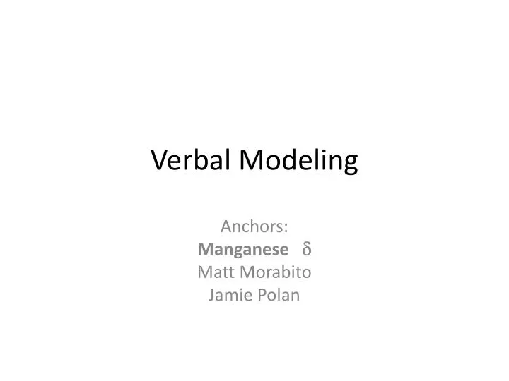 verbal modeling