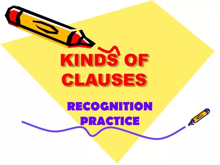 kinds of clauses