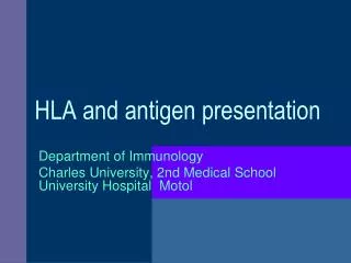 HLA and antigen presentation