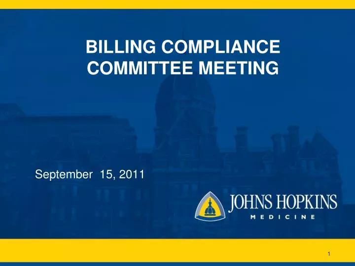 billing compliance committee meeting