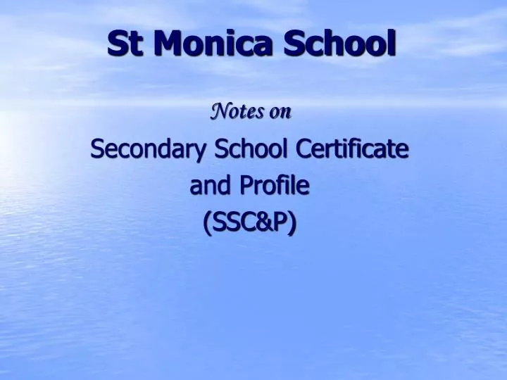 st monica school