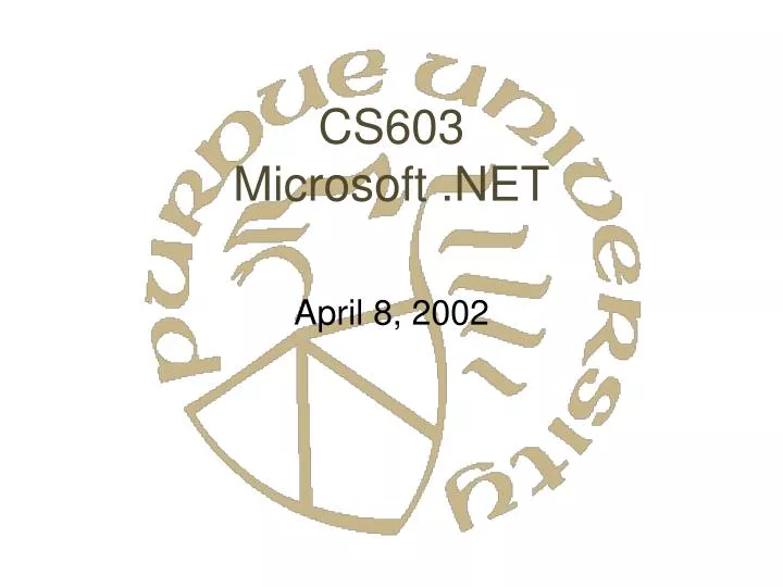 cs603 microsoft net