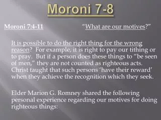 Moroni 7-8