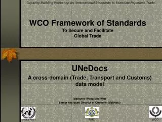 WCO Framework of Standards To Secure and Facilitate Global Trade